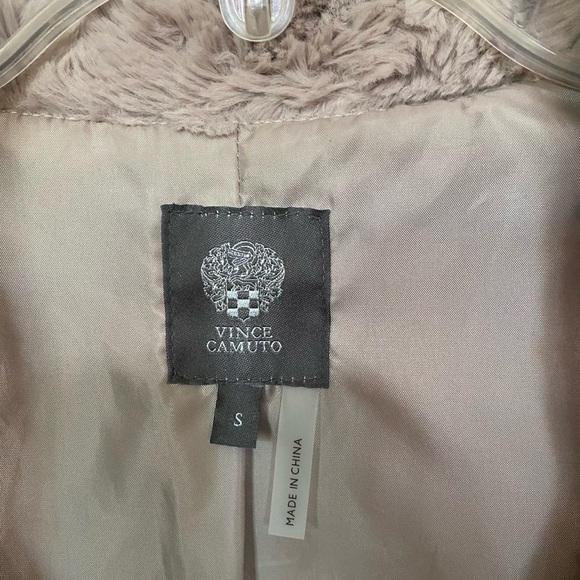 Vince Camuto Taupe Faux Fur Vest - Picture 5 of 6